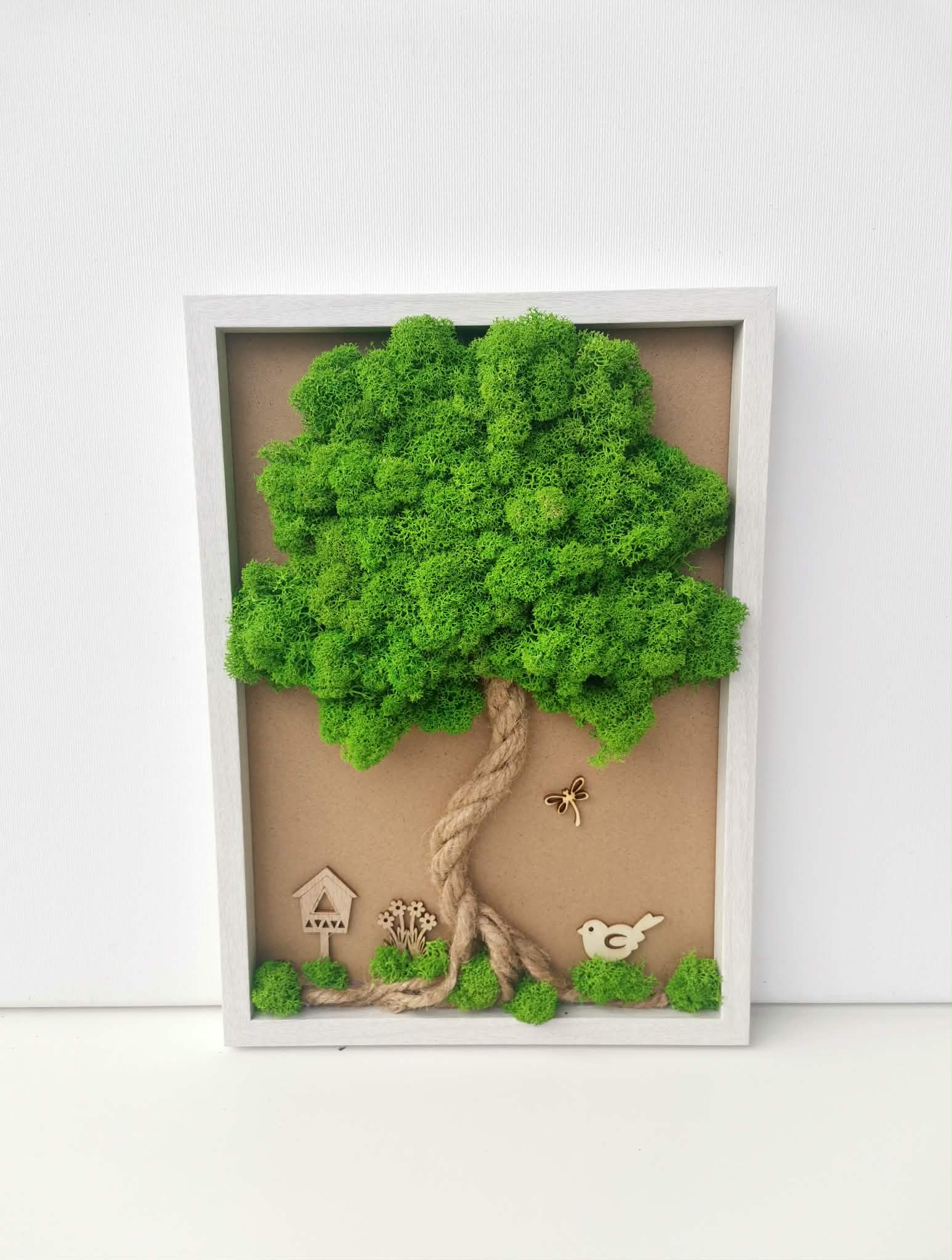 Mechový obraz, strom života 20x30