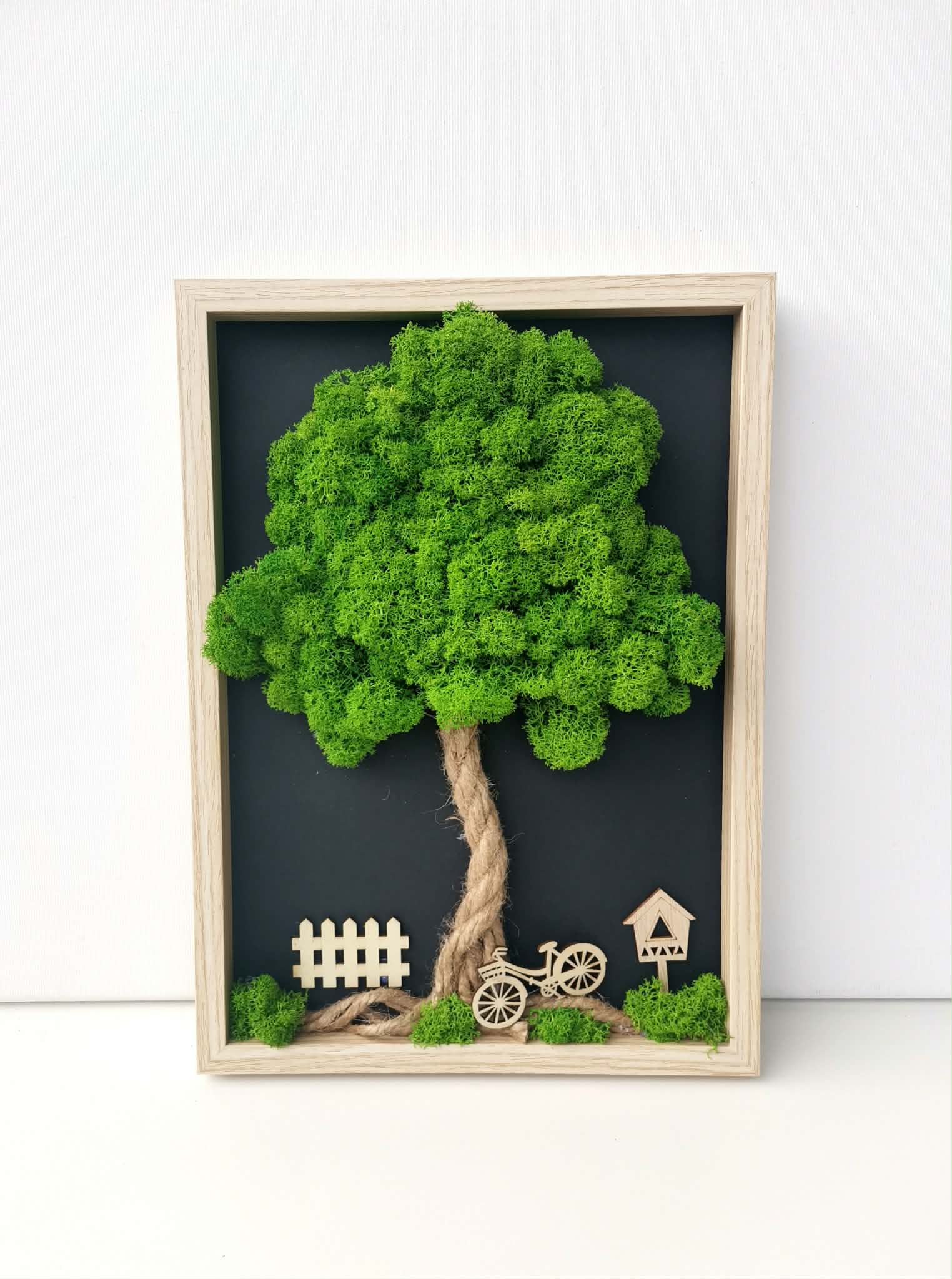 Mechový obraz, strom života 20x30