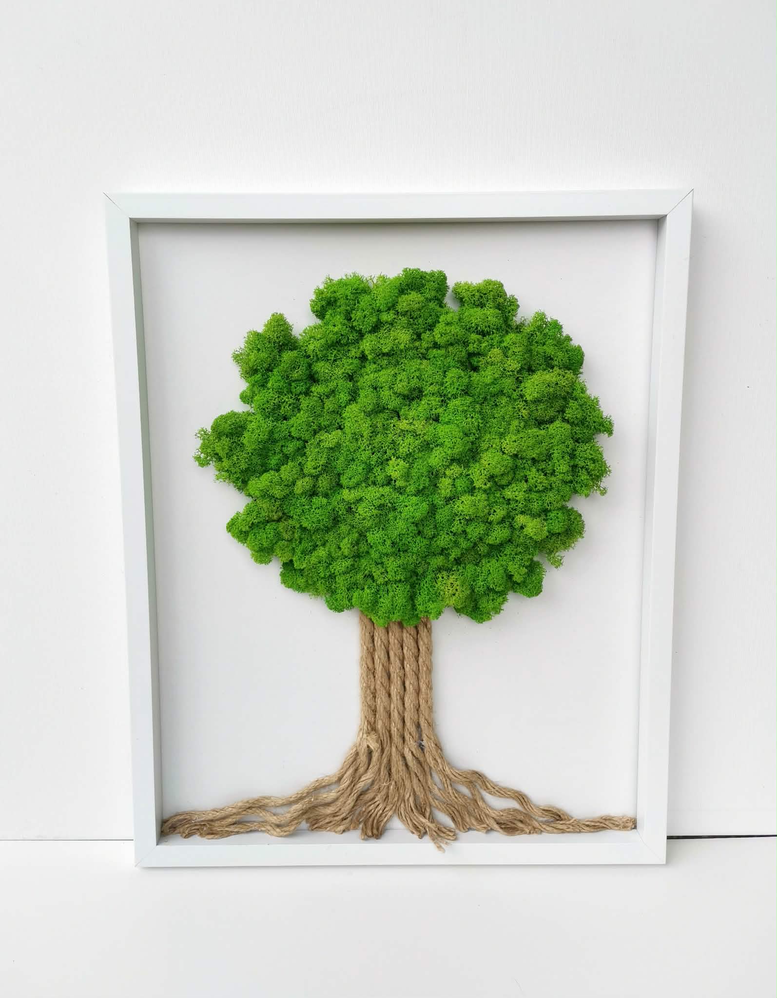 Mechový obraz, stabilizovaný strom 40x50