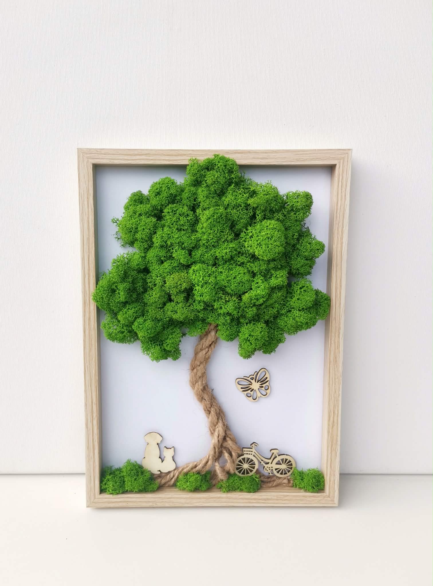 Mechový obraz, strom života 20x30