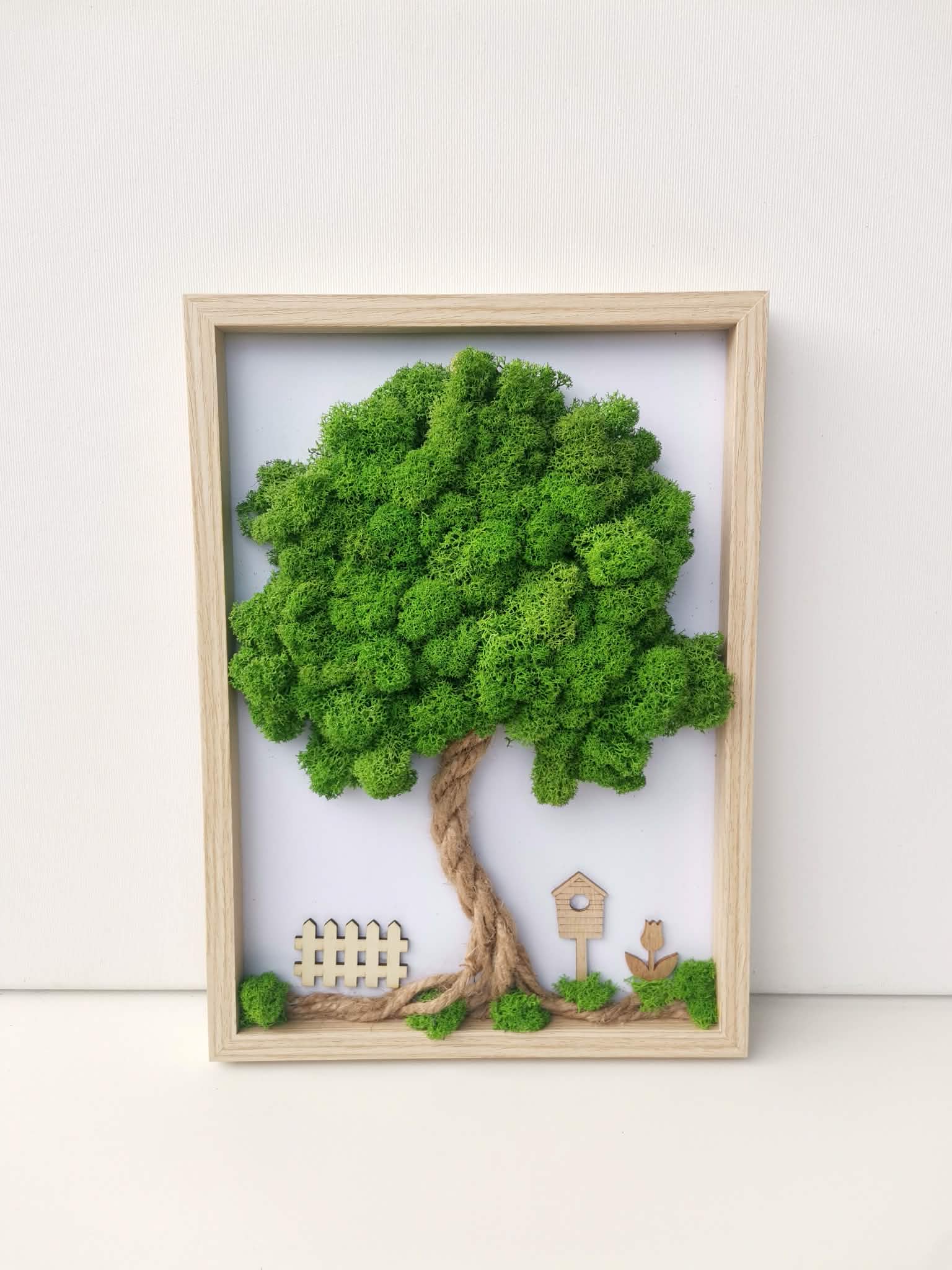 Mechový obraz, strom života 20x30