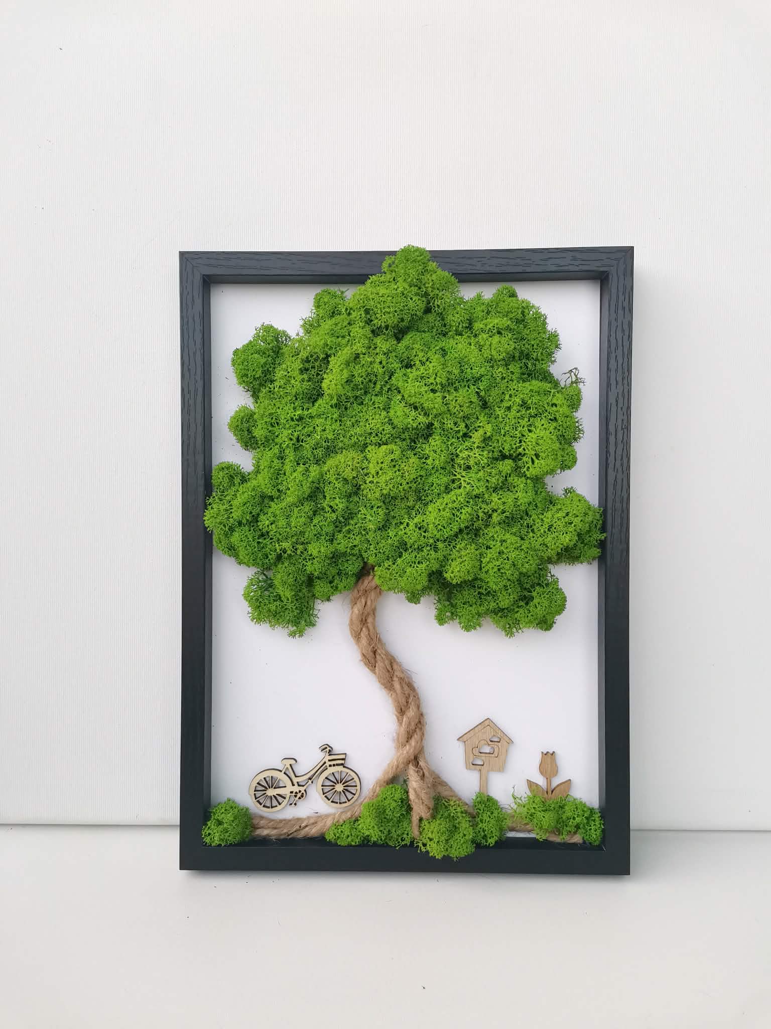 Mechový obraz, strom života 20x30