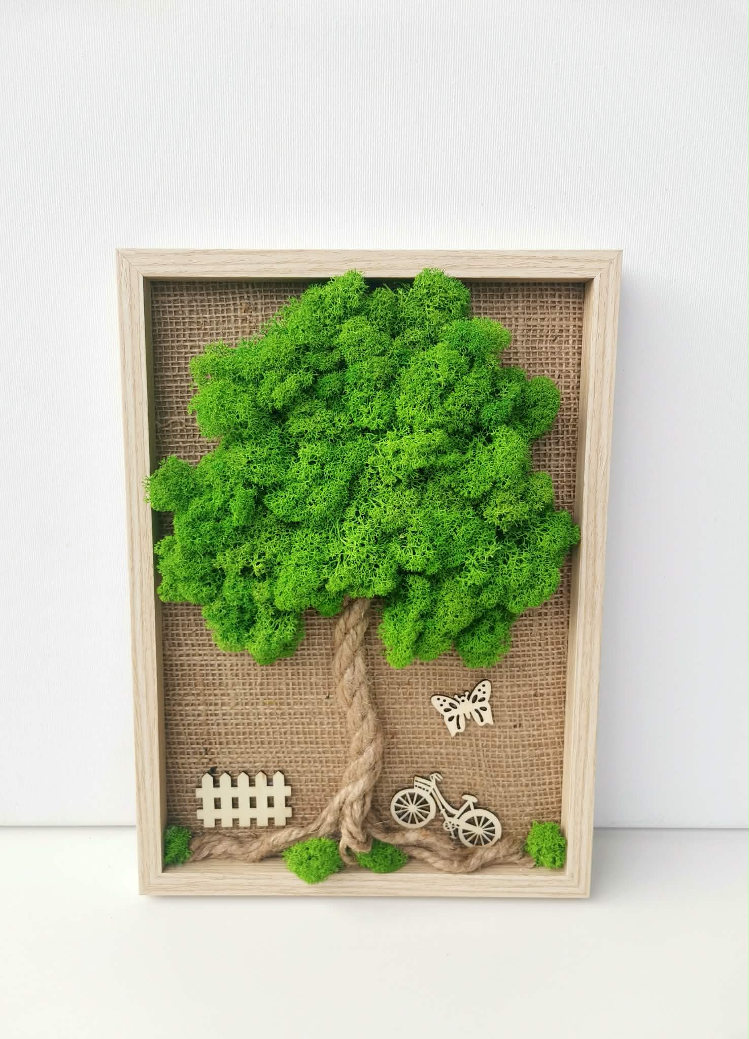 Mechový obraz, strom života 20x30