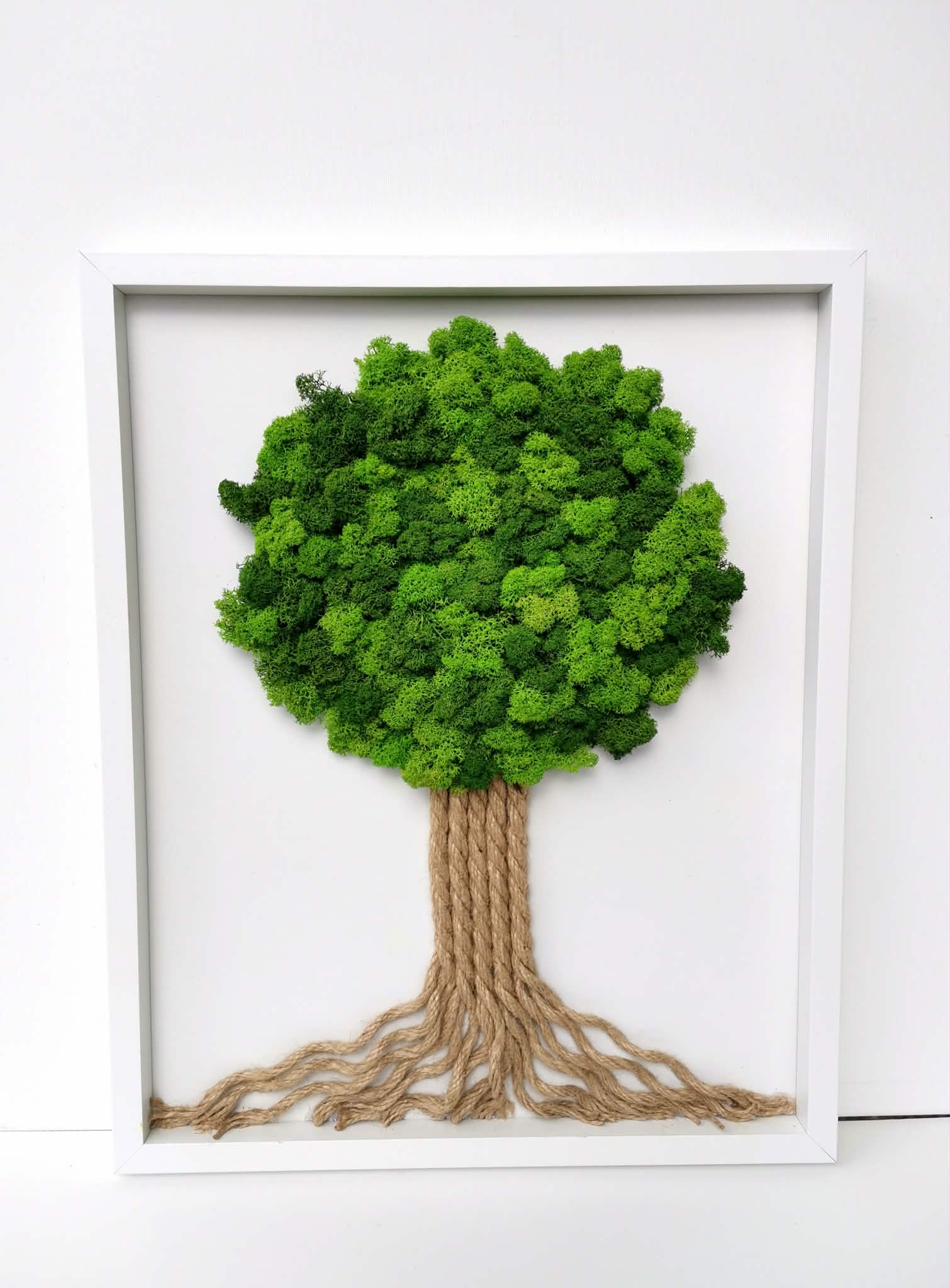 Mechový obraz, stabilizovaný strom 40x50