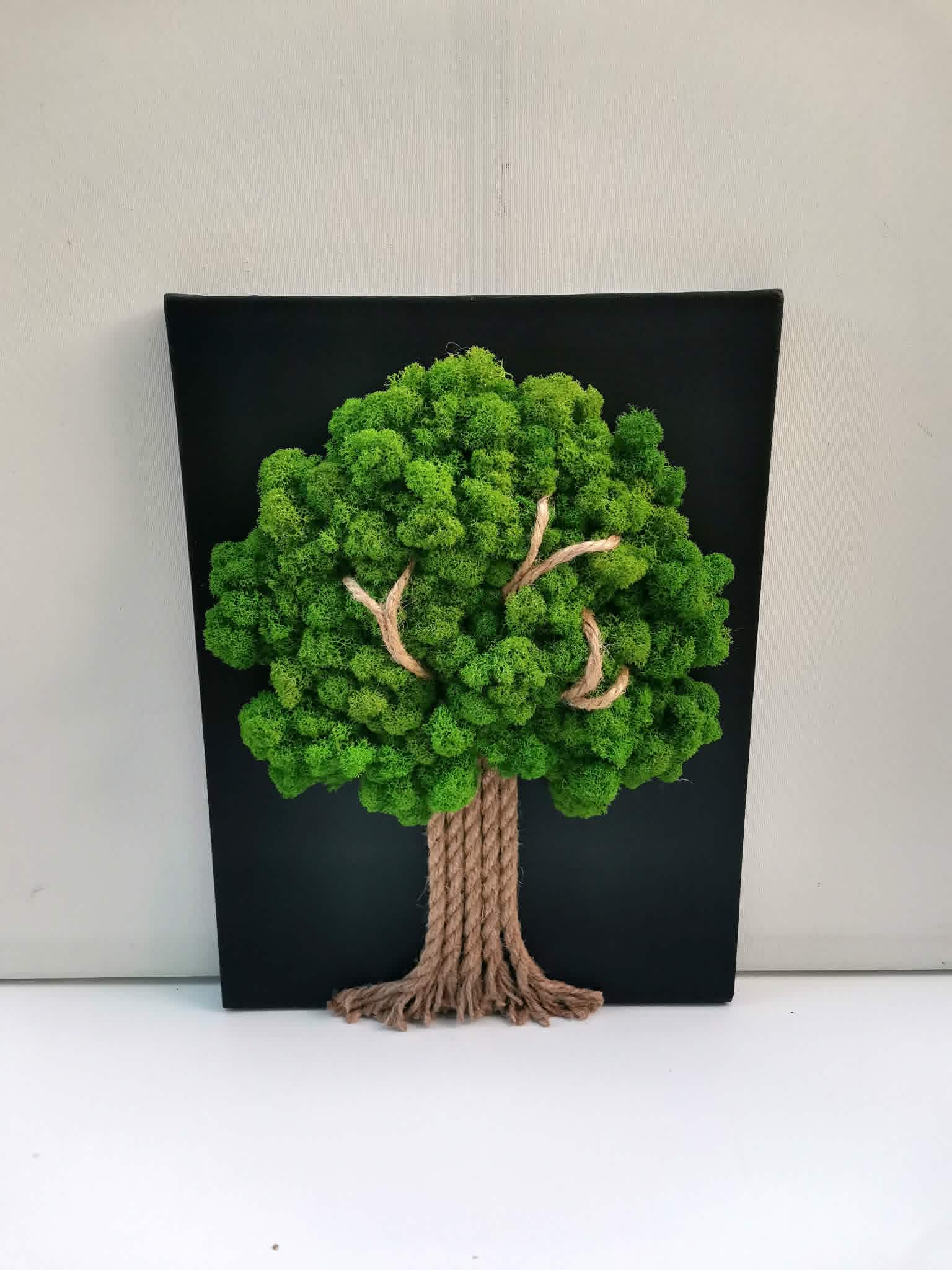 Živý mechový obraz, strom 30x40
